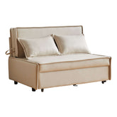 Modern loveseat sleeper sofa bed upholstered with storage compartment for small spaces